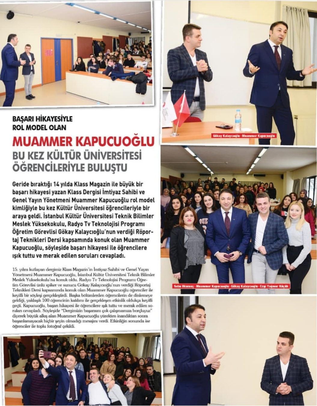 Klass Magazin Yönetim Kurulu Başkanı Muammer Kapucuoğlu İKÜ'nün konuğu oldu